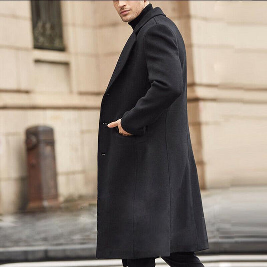 British style loose woolen coat
