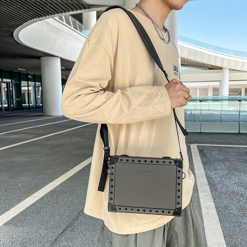 Boys Niche Design Crossbody Small Square Bag