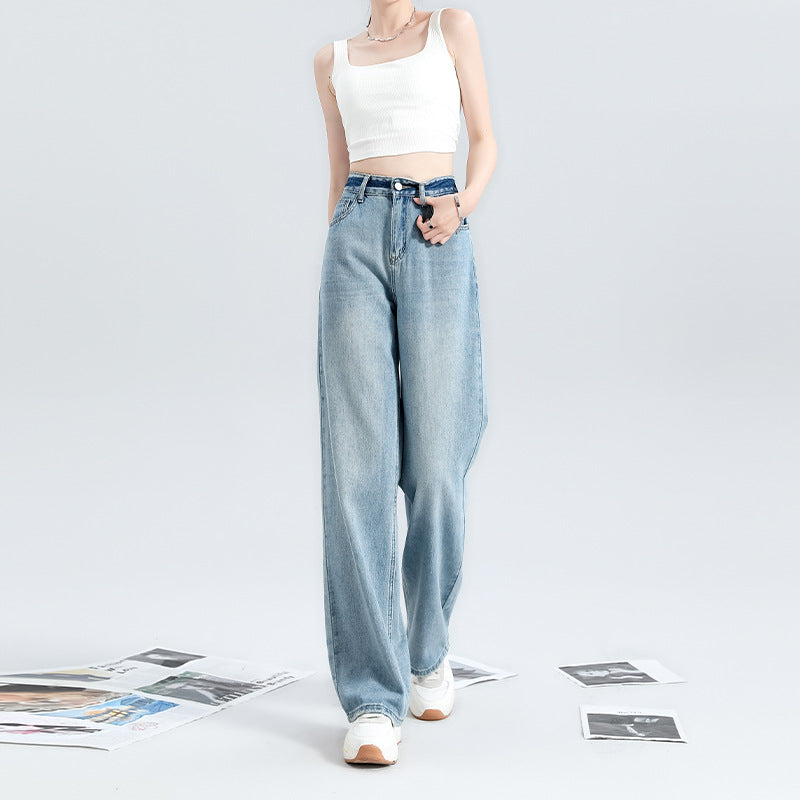 Fashionable Narrow Wide-leg Jeans For Women