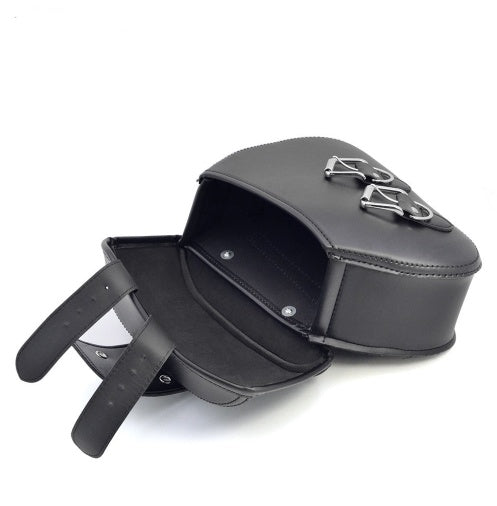 Sorte PU Læder Bagagetasker Motorcykel Tasker Sidetasker Pose Til