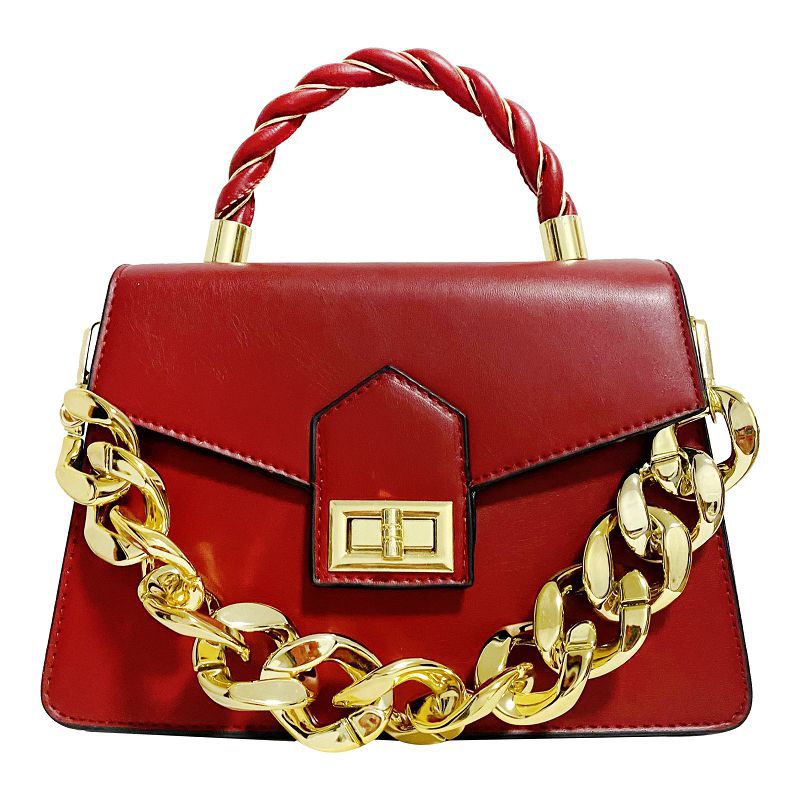 Fall Winter Fashion Crossbody Bag Twisted Chain Women's Bag Handbag Simple Texture Shoulder Messenger Bag