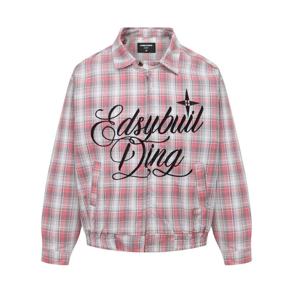 American Style Loose Plaid Lapel Jacket Trendy Men