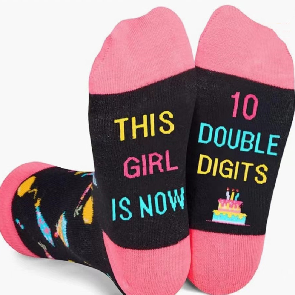 Knitted Socks Casual Sole Letters