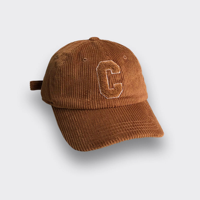 Fashion C Letter Corduroy Baseball Hat