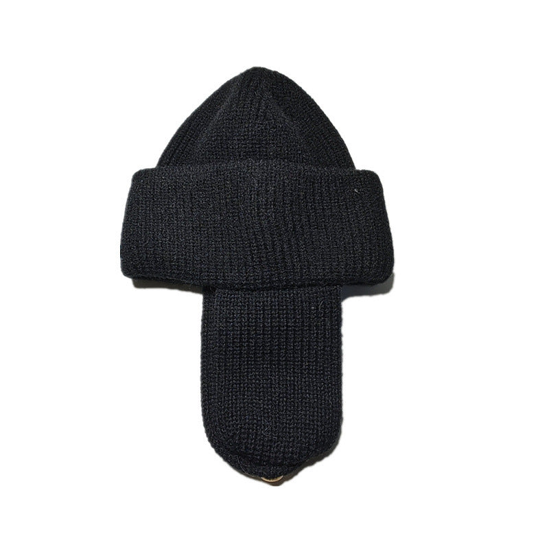 Women's Warm Ear Protection All-in-one Wool Hat
