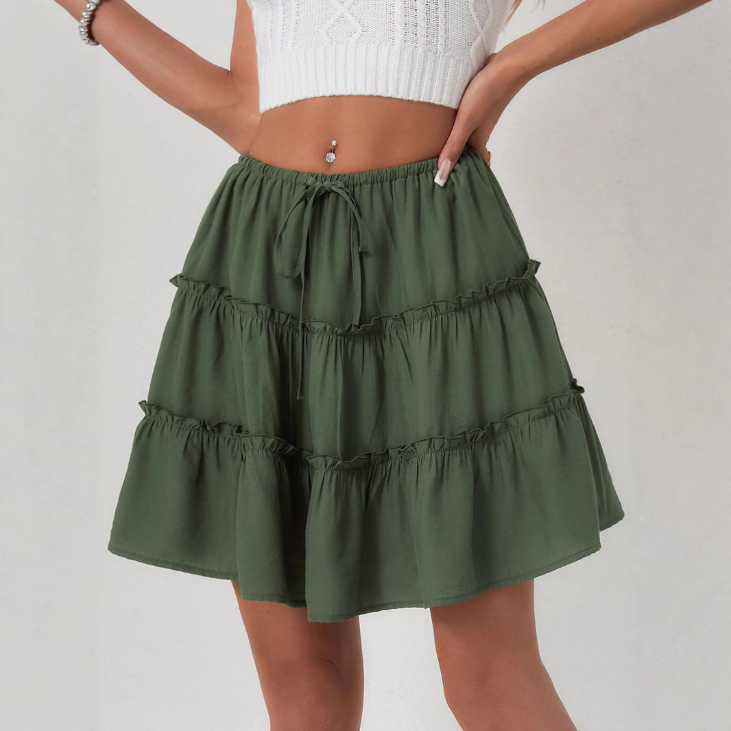 Short Skirt With A No-bulge Inner Lining