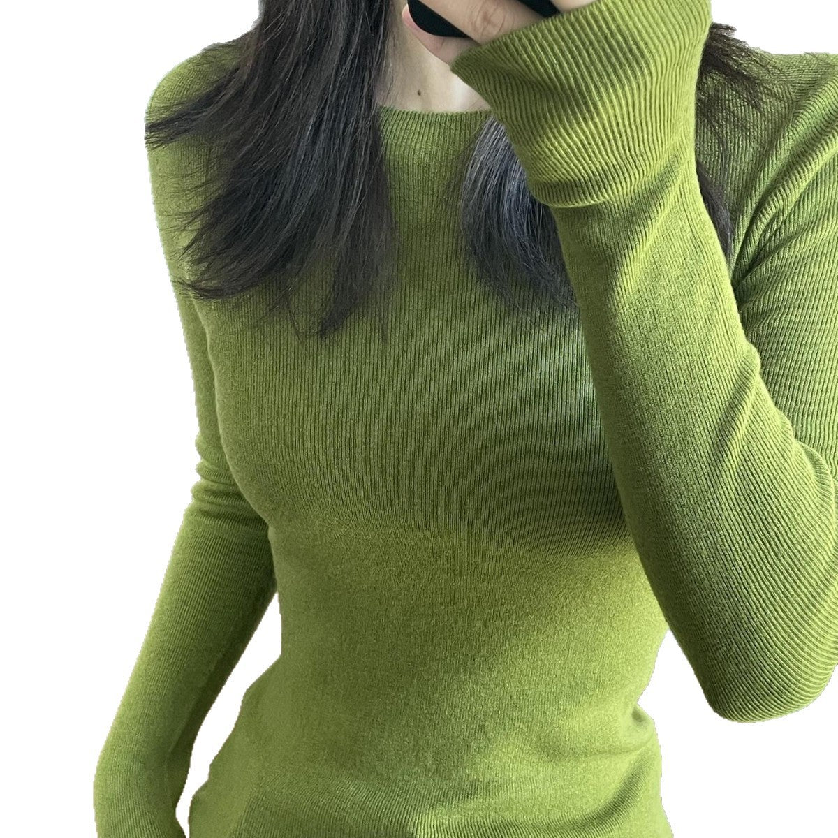 Round Neck Knitted Sweater For Women