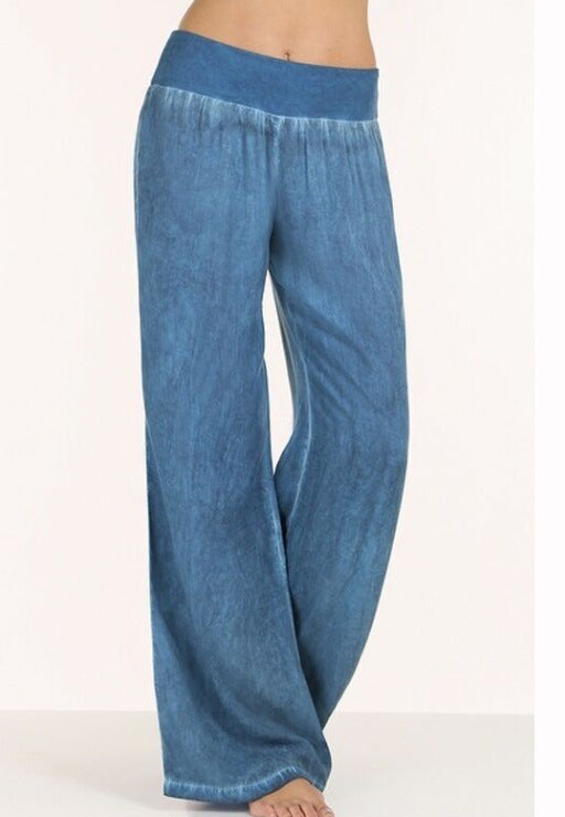 Women's Casual Denim Wide-leg Pants