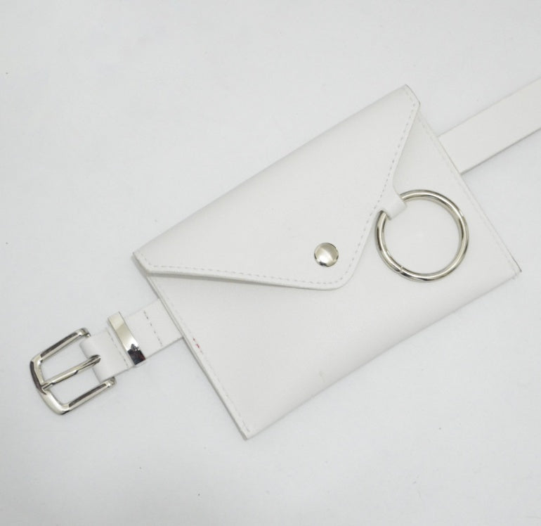 Fanny Pack Women Belt Bag Leather Waist Bag Fashion Women's Pure Color Ring PU Messenger Shoulder Chest pochete homem C25
