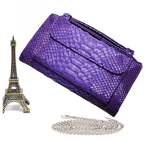 New snake pattern clutch bag handbag chain shoulder Messenger bag wallet ladies long section