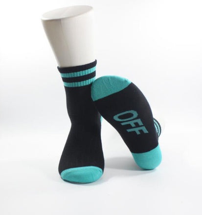 Cotton socks striped style sports tube socks