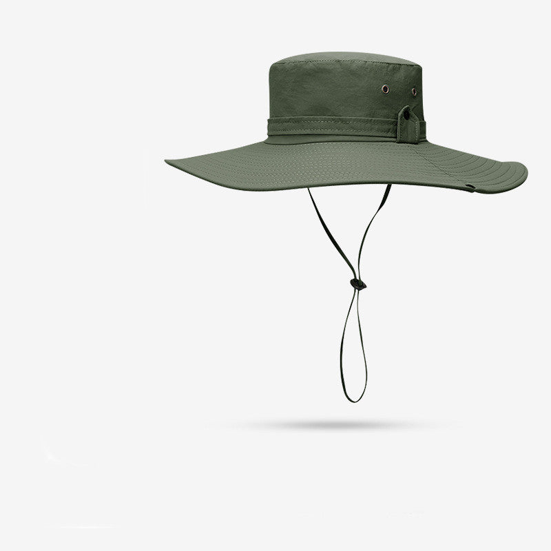 Men's Fashion Outdoor Sun Protection Waterproof Quick Dry Large Eaves Hat