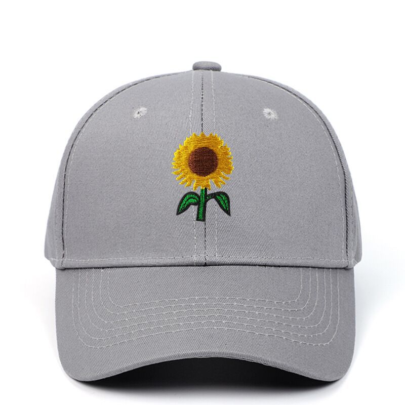 Sunflower Embroidered Baseball Casual Hat