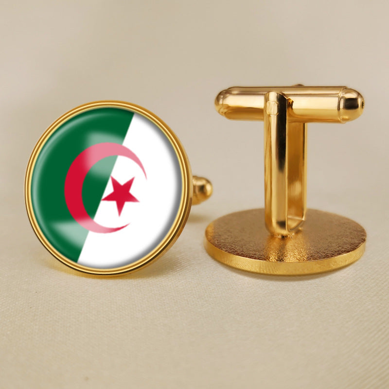 Algerian flag cufflinks