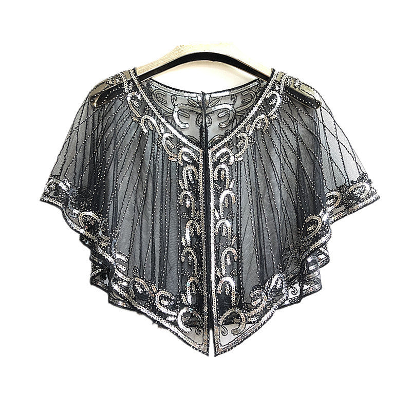 Shawl Outer Match Short And Thin Sequined Dress