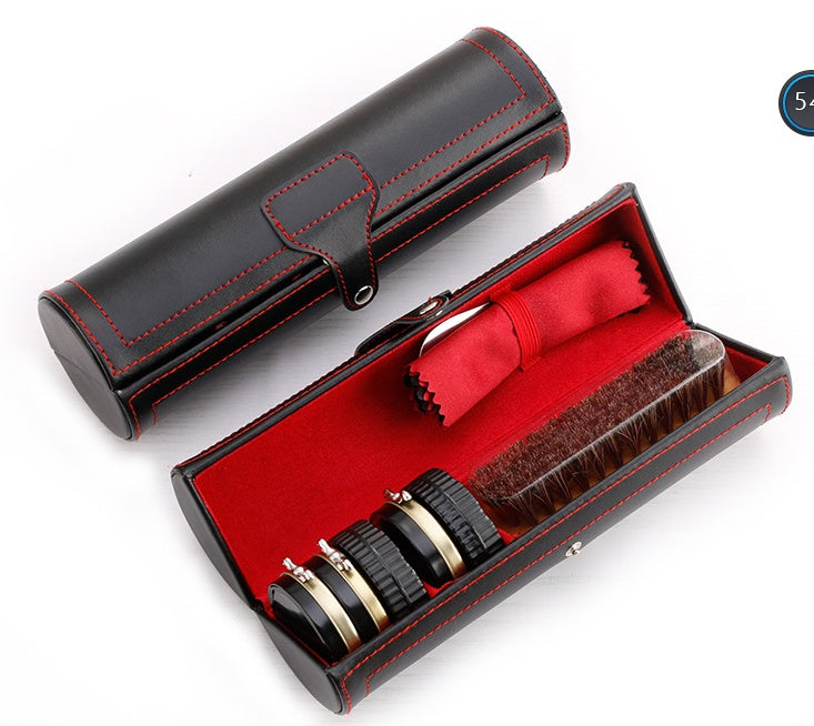 Horse hair brush soft fur shoe polish black mane brush shoes shoes cleaning shoes set shoe polish tools