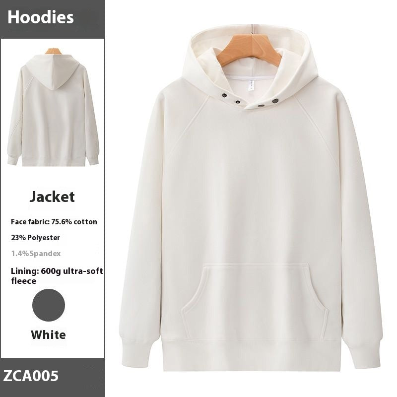 Drop Shoulder Winter Rewear Brushed Hoodie Men's Sweater
