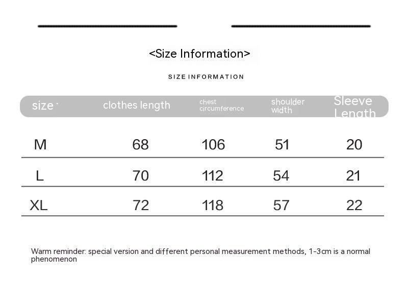 Letter Embroidery Pattern Loose All-matching Pure Cotton Tops