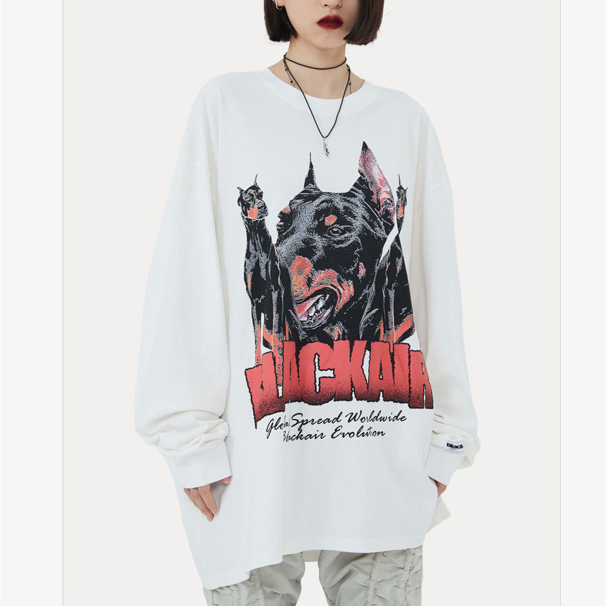 Washed And Distressed Couples Long-sleeved T-shirt
