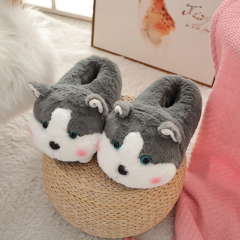 Women's Autumn And Winter Non-slip Plush Cotton Slippers
