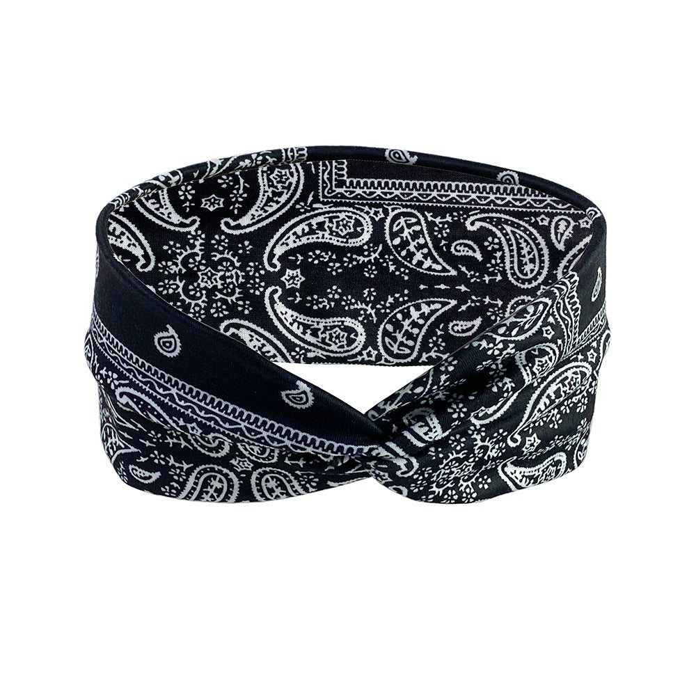 Retro Wide Cross Hairband Amoeba