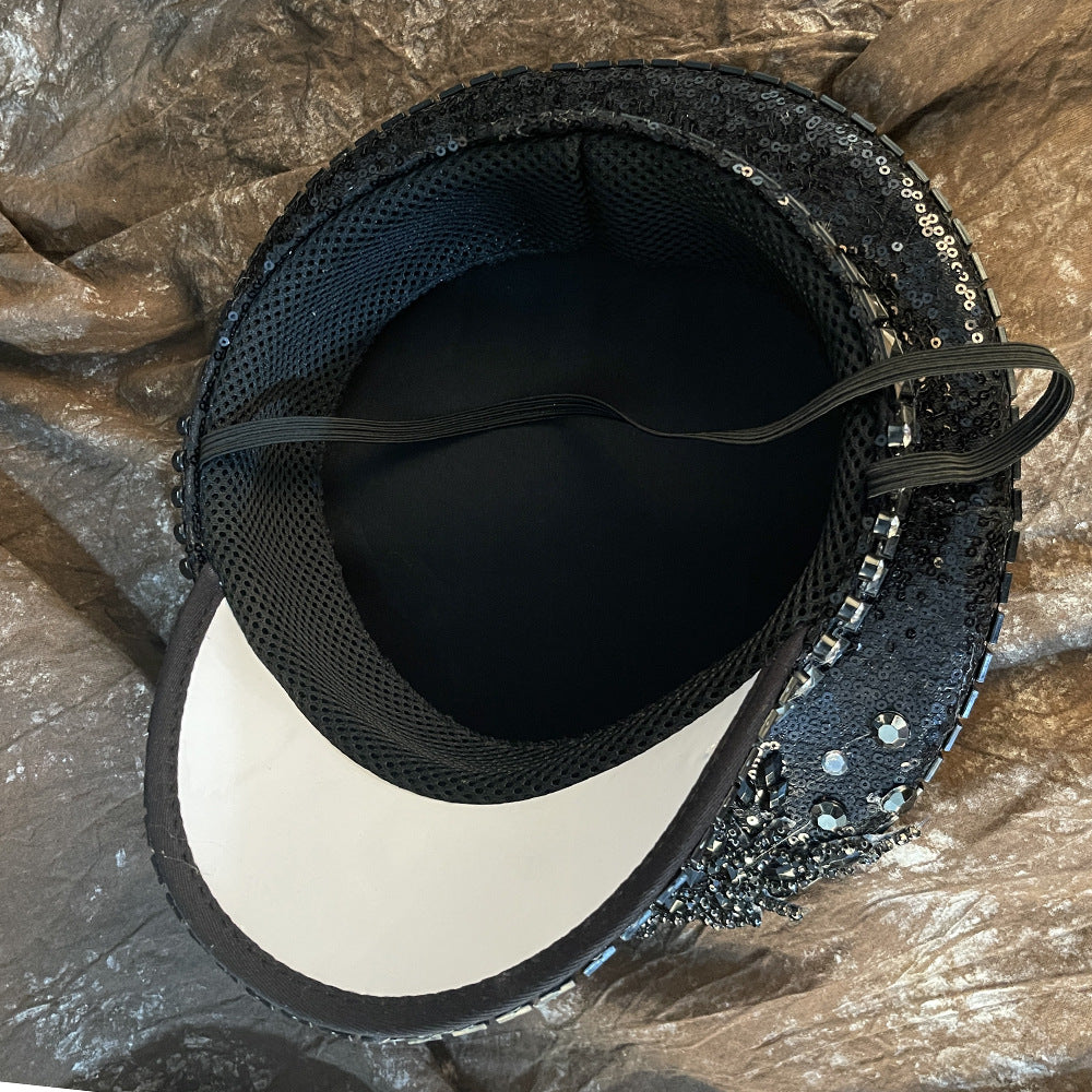 New All With Elegant Navy Blue Flat-top Cap