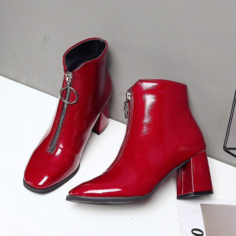 Autumn and winter thick heel Martin boots
