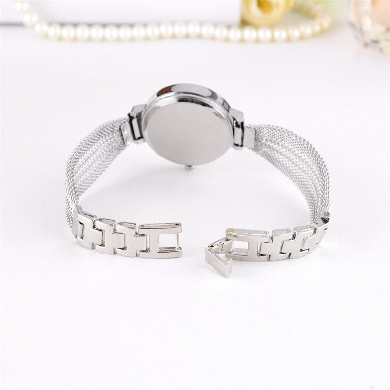 Gold mesh belt fashion women's watch