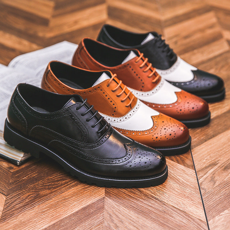 Color block business casual shoes