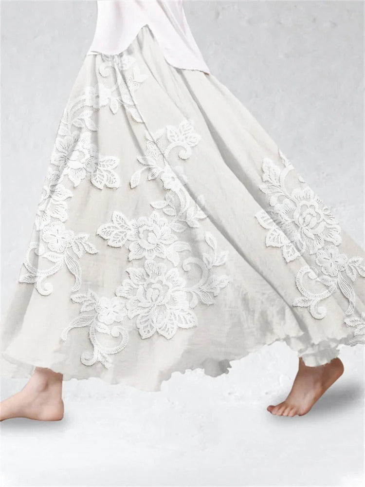 SpringSummer Fashion New Arrival Womens Big-Flared 3D Printed Skirt