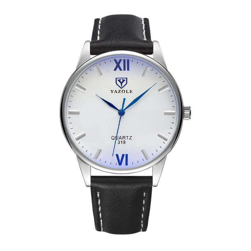 Waterproof business soft belt quartz watch