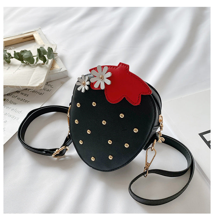 Strawberry shape messenger bag coin purse