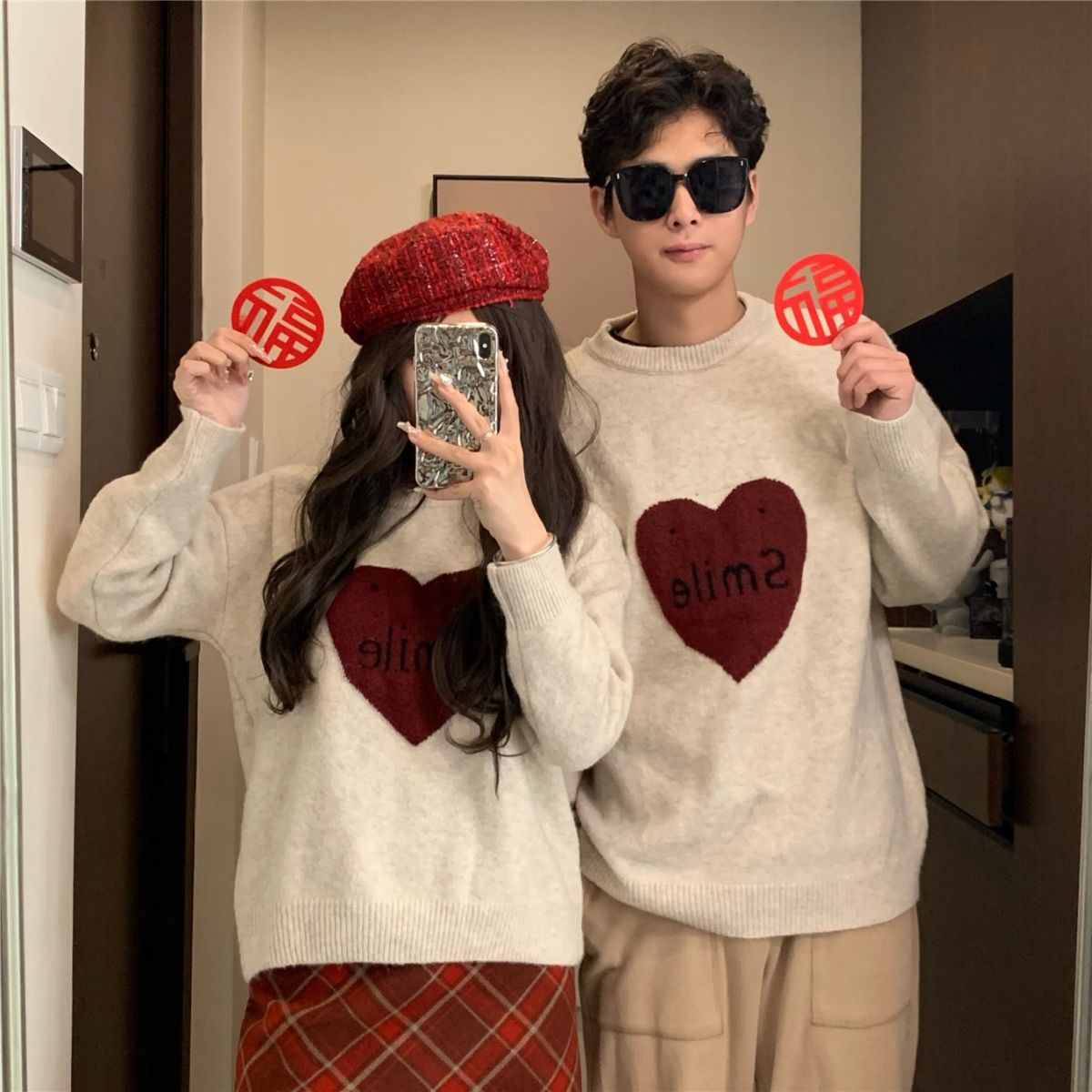 Christmas-themed Cozy Sweater Loose-fitting New-style Laid-back Knit Cardigan