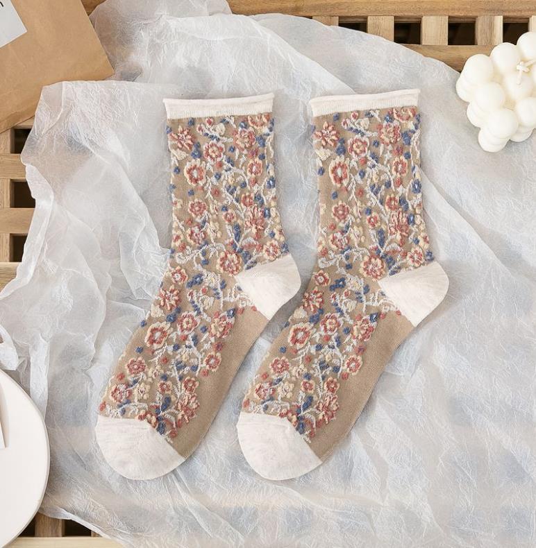 Hemming loose jacquard pile socks