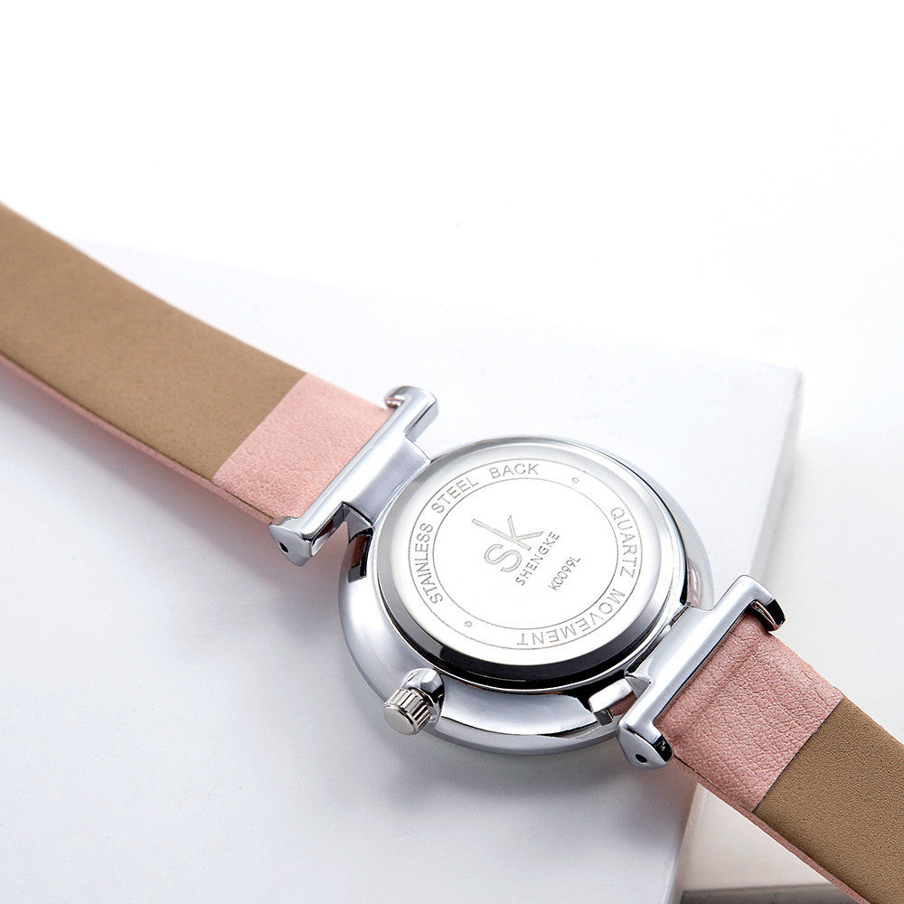 SK glass belt watch