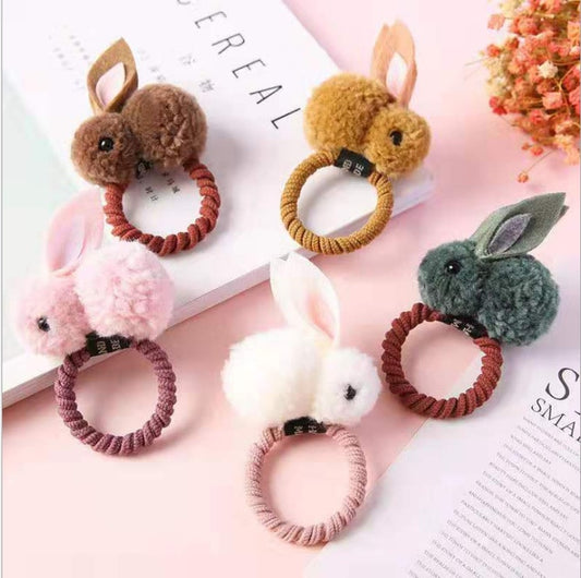 Cute three-dimensional bunny rubber band