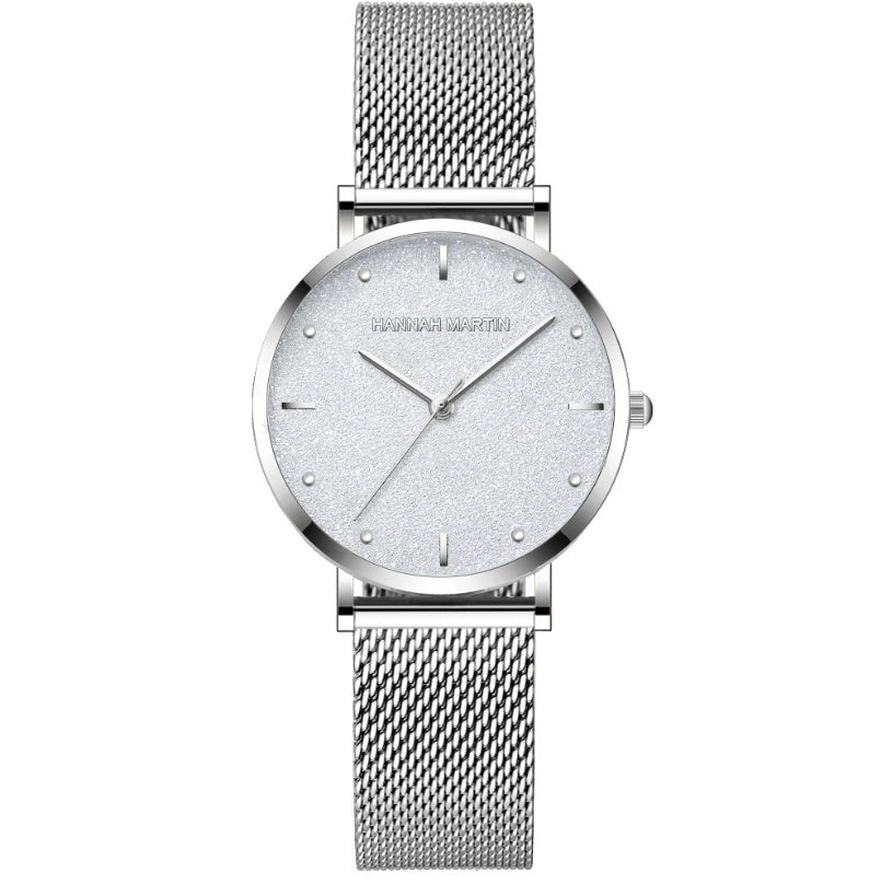 Japanese movement Amazon brand authorized special invoice IP plating quartz watch Ms. waterproof mesh belt watch