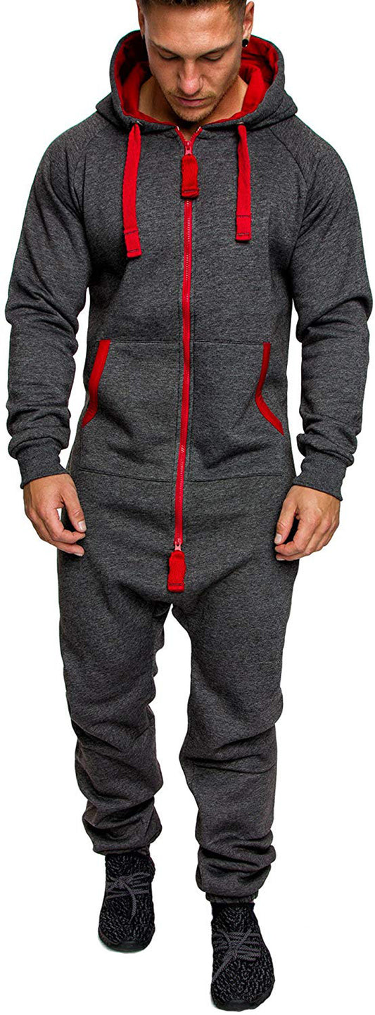 Hooded fleece bodysuit