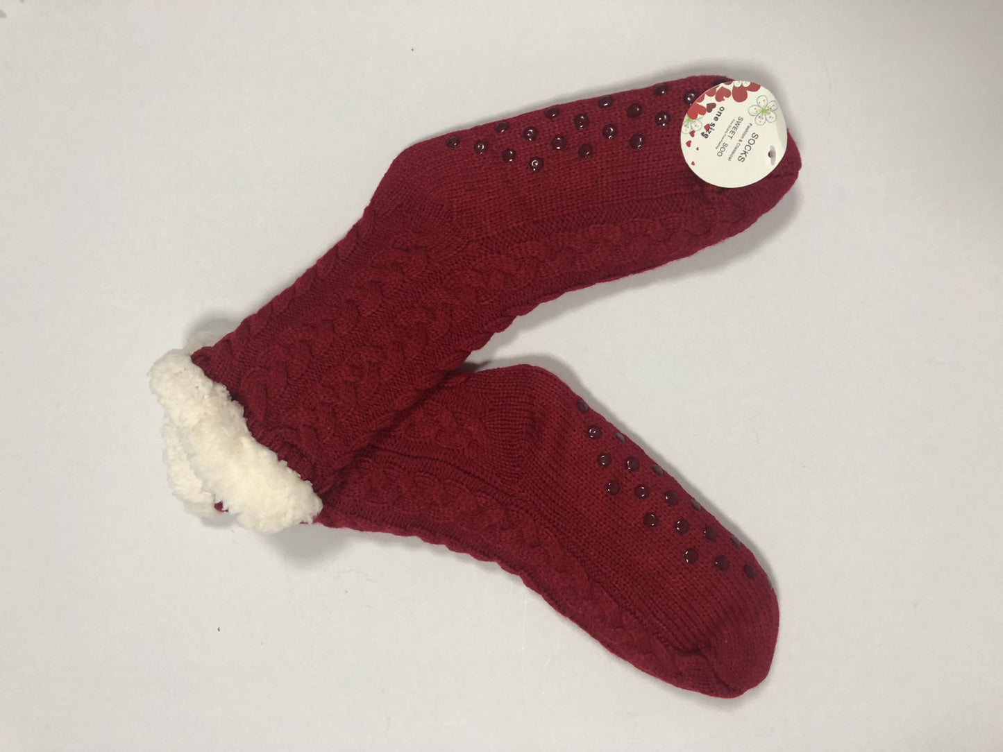 Non-slip padded lazy socks