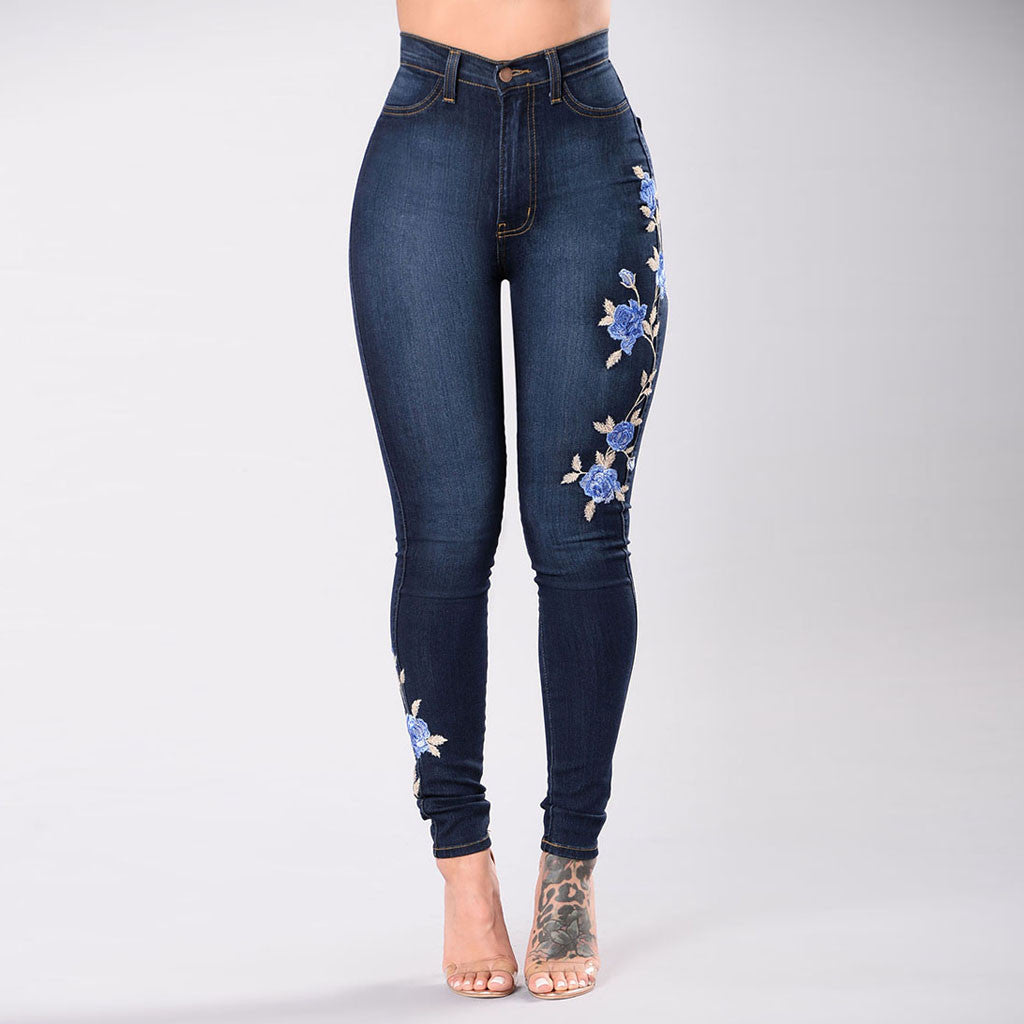 Europæiske og amerikanske broderede jeans