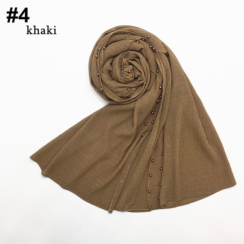Full pleated pin bead scarf