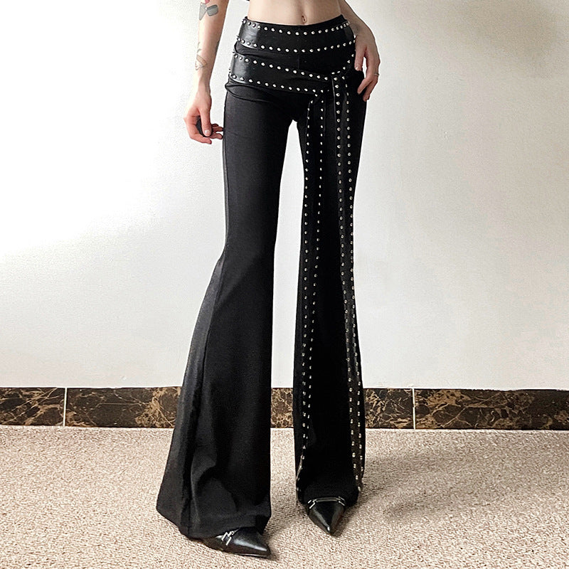 Women's Fashion Personality Rivets Casual Pants