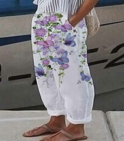 No Belt Loose Wide-leg Pants