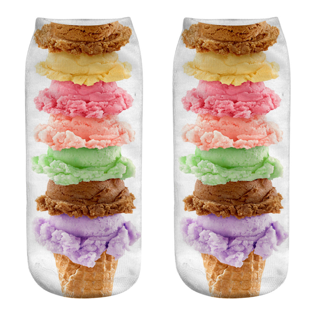 Hamburger fries series 3D printing socks