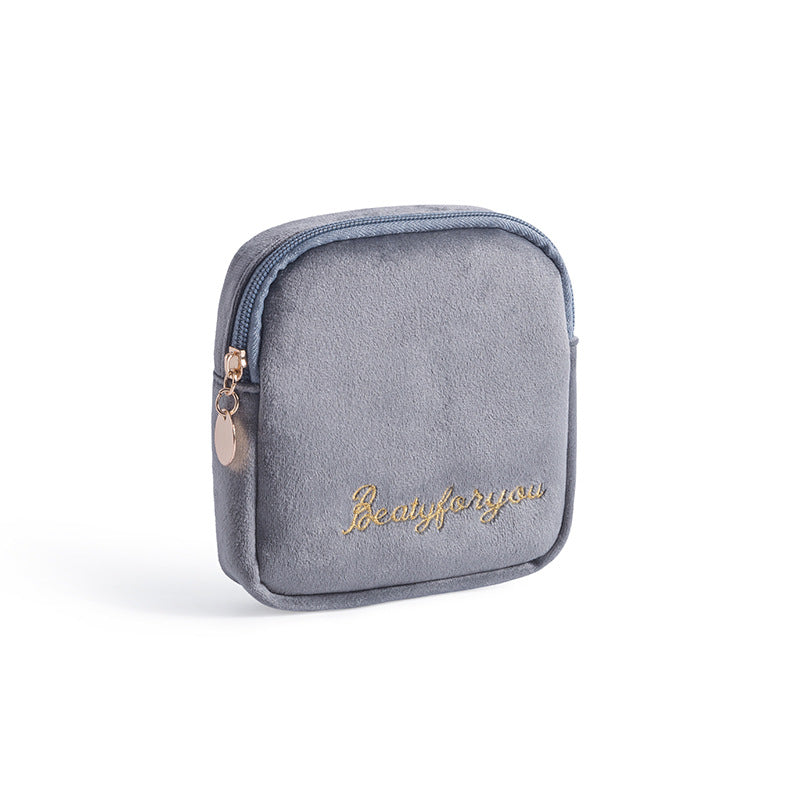 Sanitary towel storage bag plush cloth