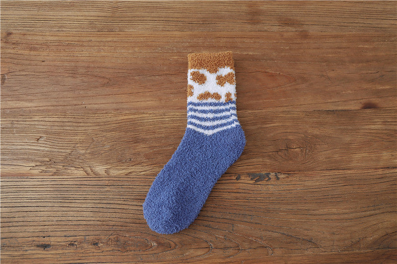Coral fleece home sleep socks