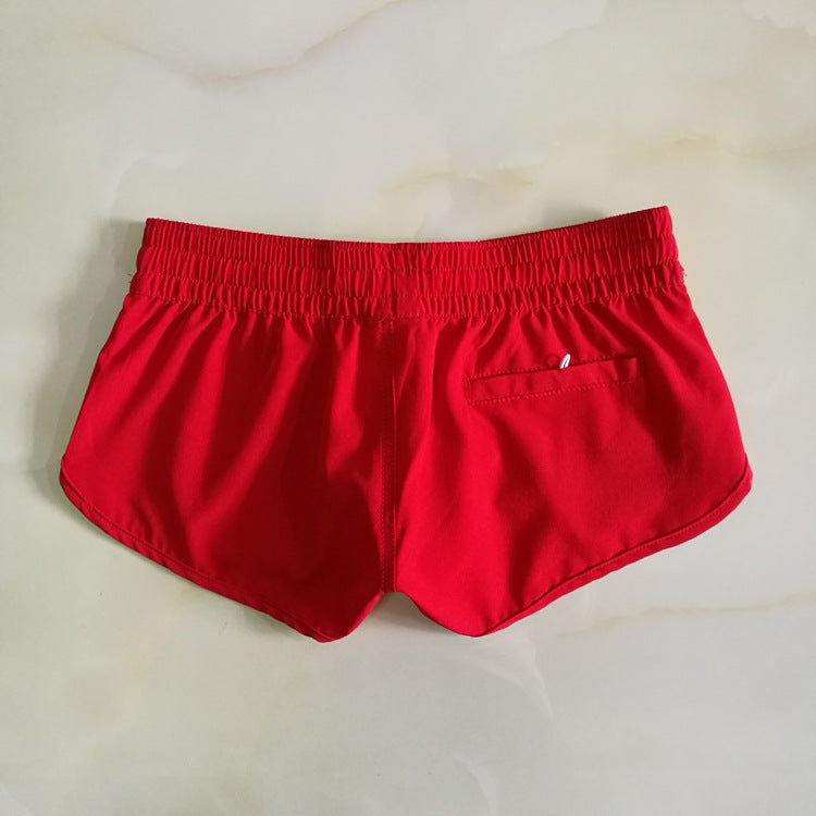 Summer Wine Red Solid Color Ladies Beach Pants
