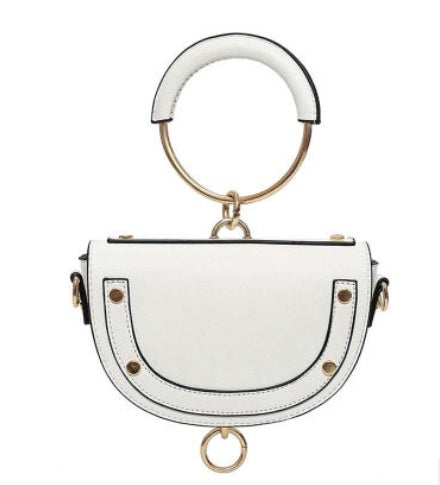 2007 New Ring Handbag Fashion 100 Rivet Saddle Bag Tang Yan Same Shoulder Skew Bag Tide