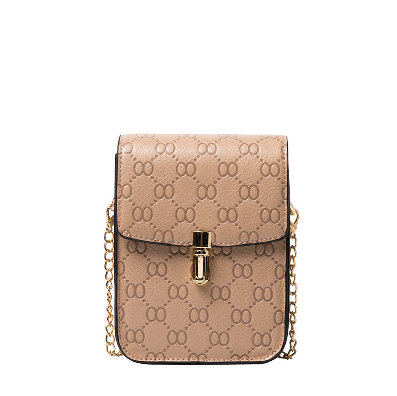 Snakeskin locked one-shoulder bag for women