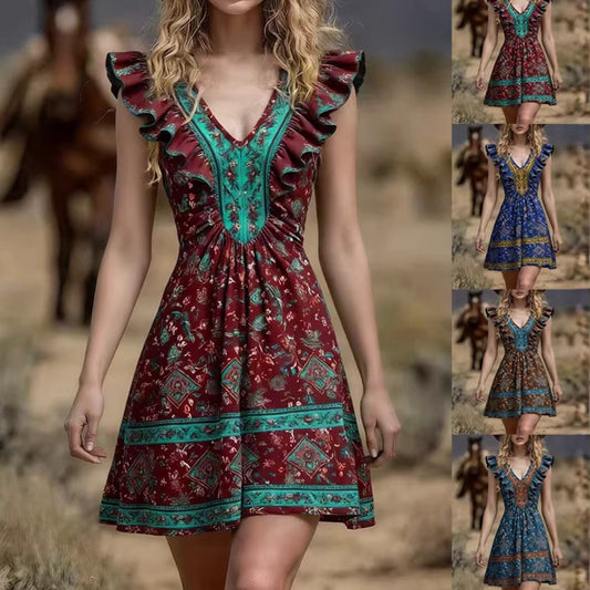 Trendy On-trend Printed Womens Dress